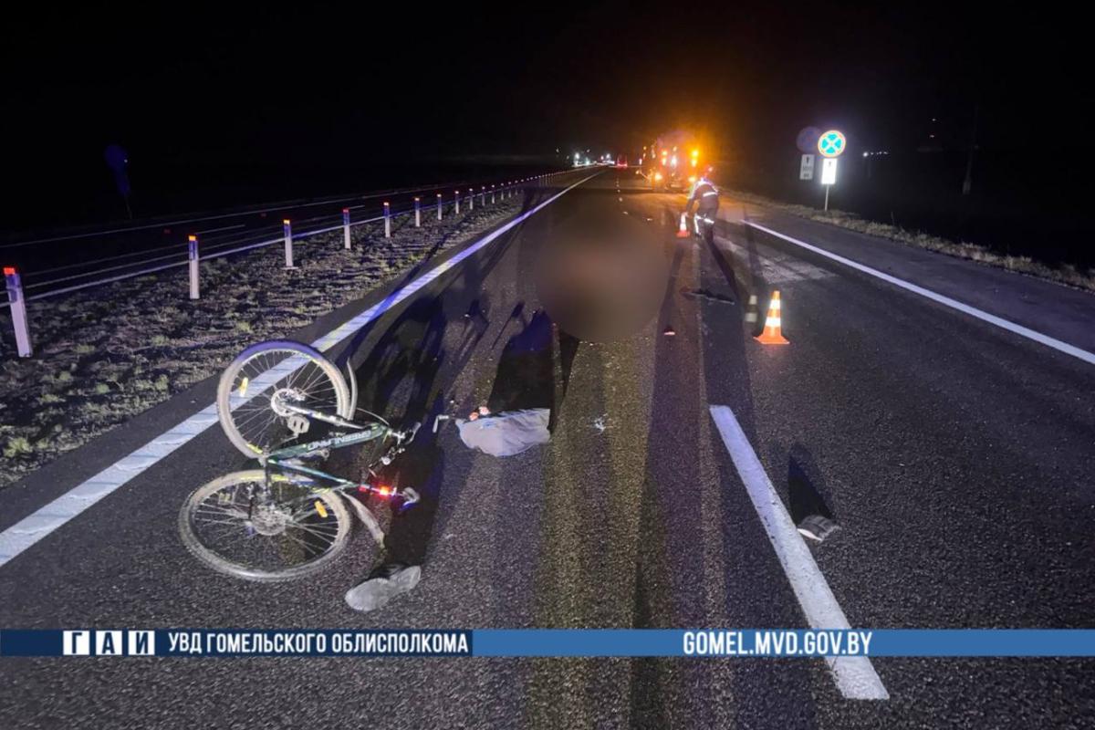 Сбитый велосипедист.