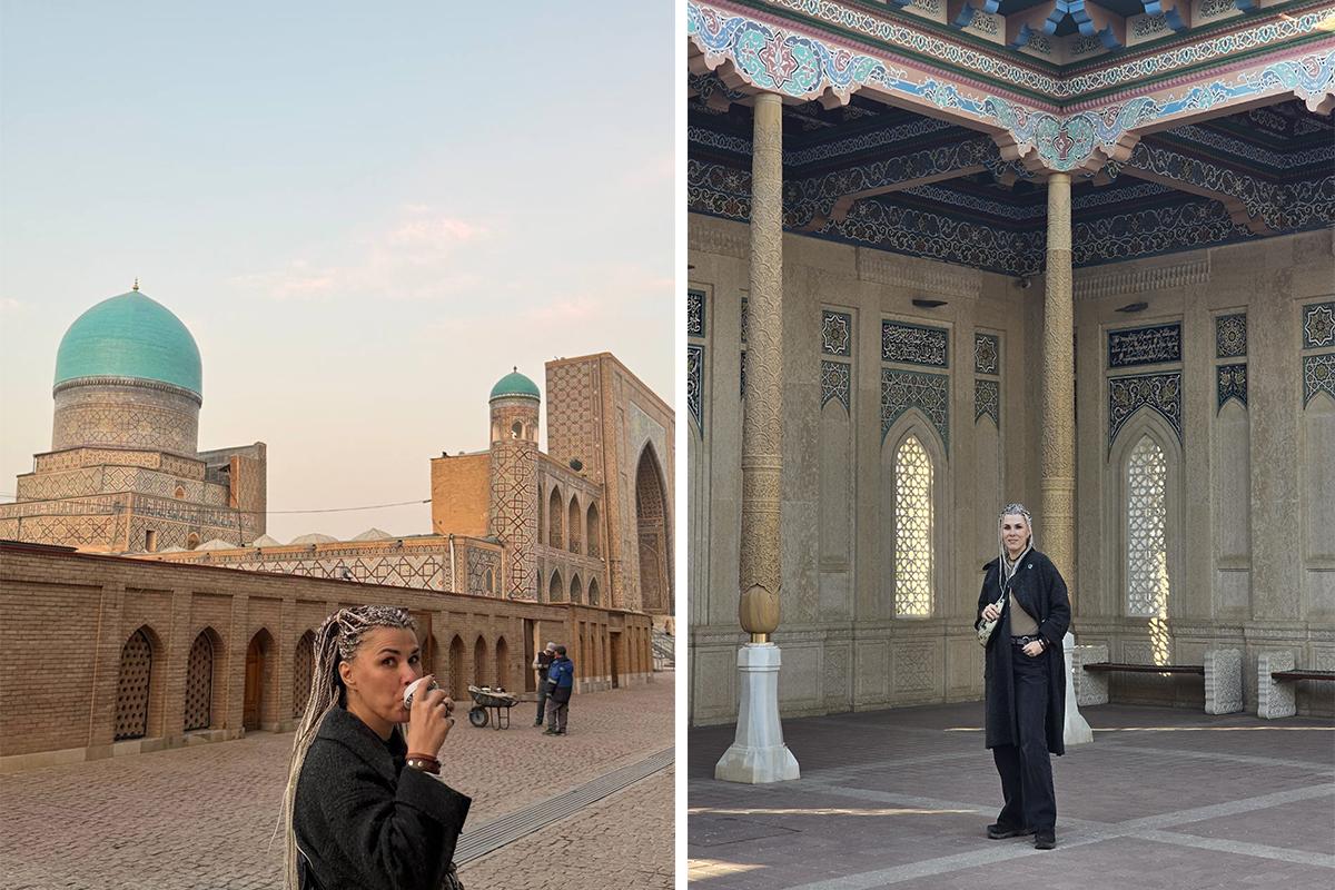 Девушка с афрокосами в Узбекистане