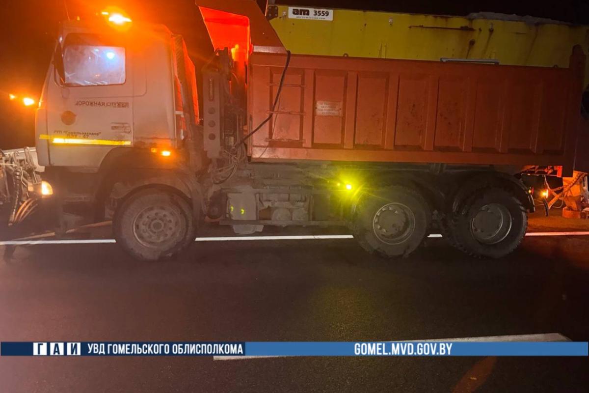 Наехавший на велосипедиста МАЗ