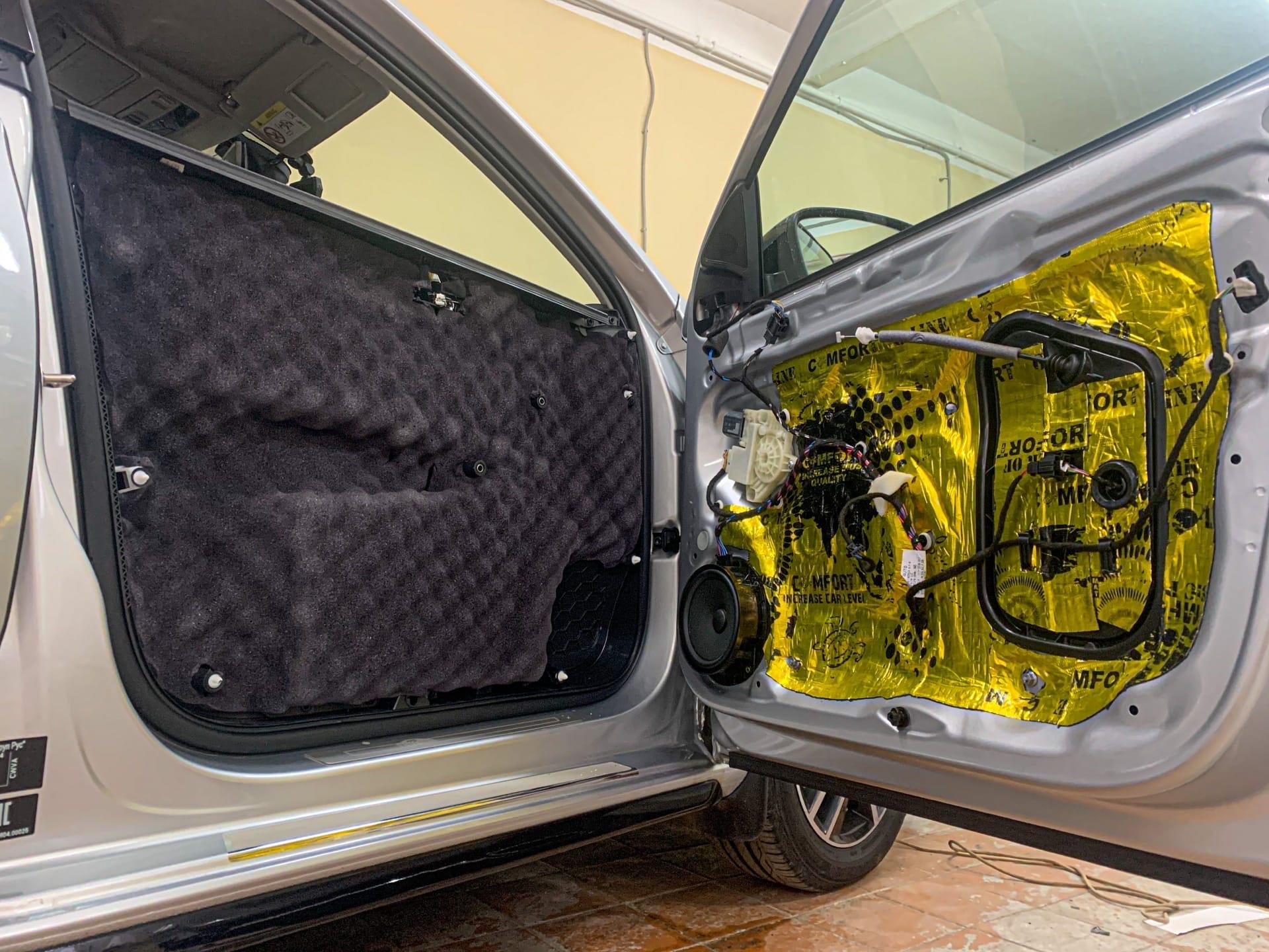 Шумоизоляция двери автомобиля