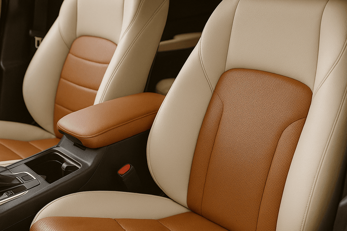 Экокожа в салоне автомобиля