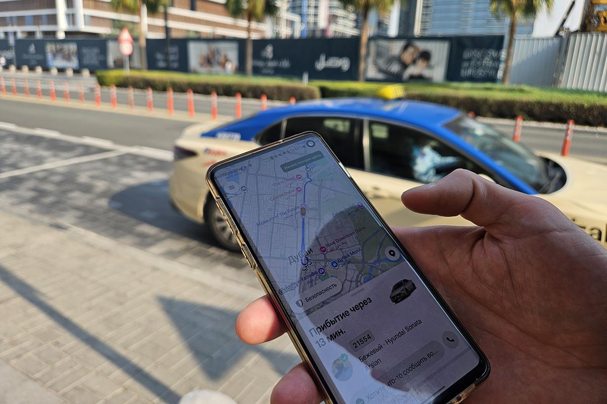 Вызов такси в ОАЭ через приложение