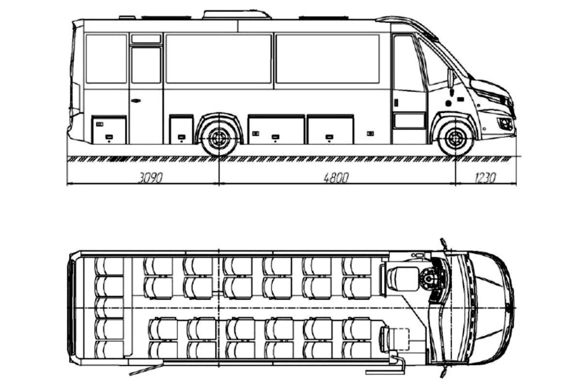 Планировка салонов автобусов «Авиор» и «Неман»