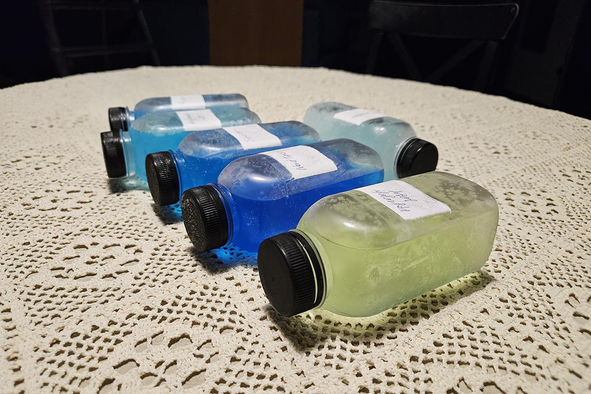 Образцы незамерзайки из морозилки