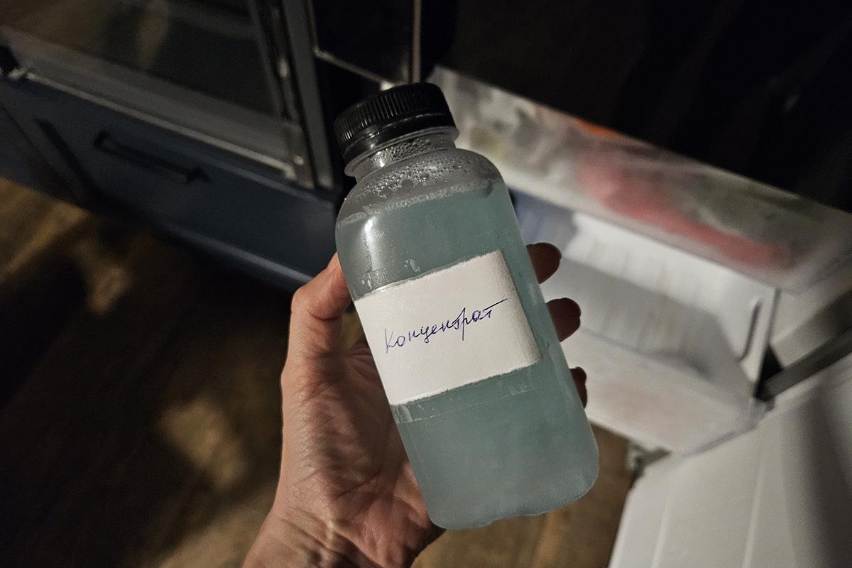 Концентрат незамерзайки замерз