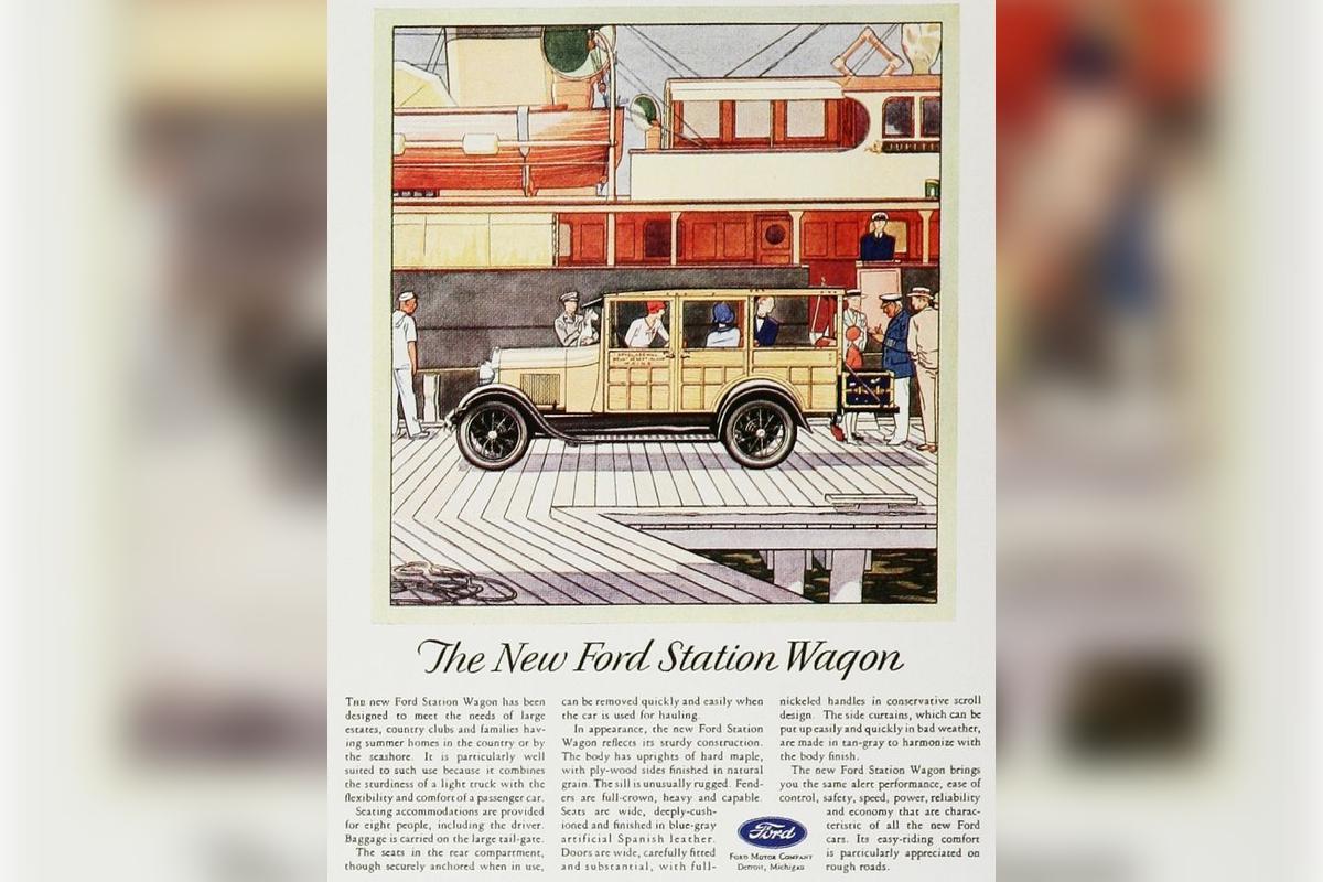 1928 Ford Woody Wagon ad