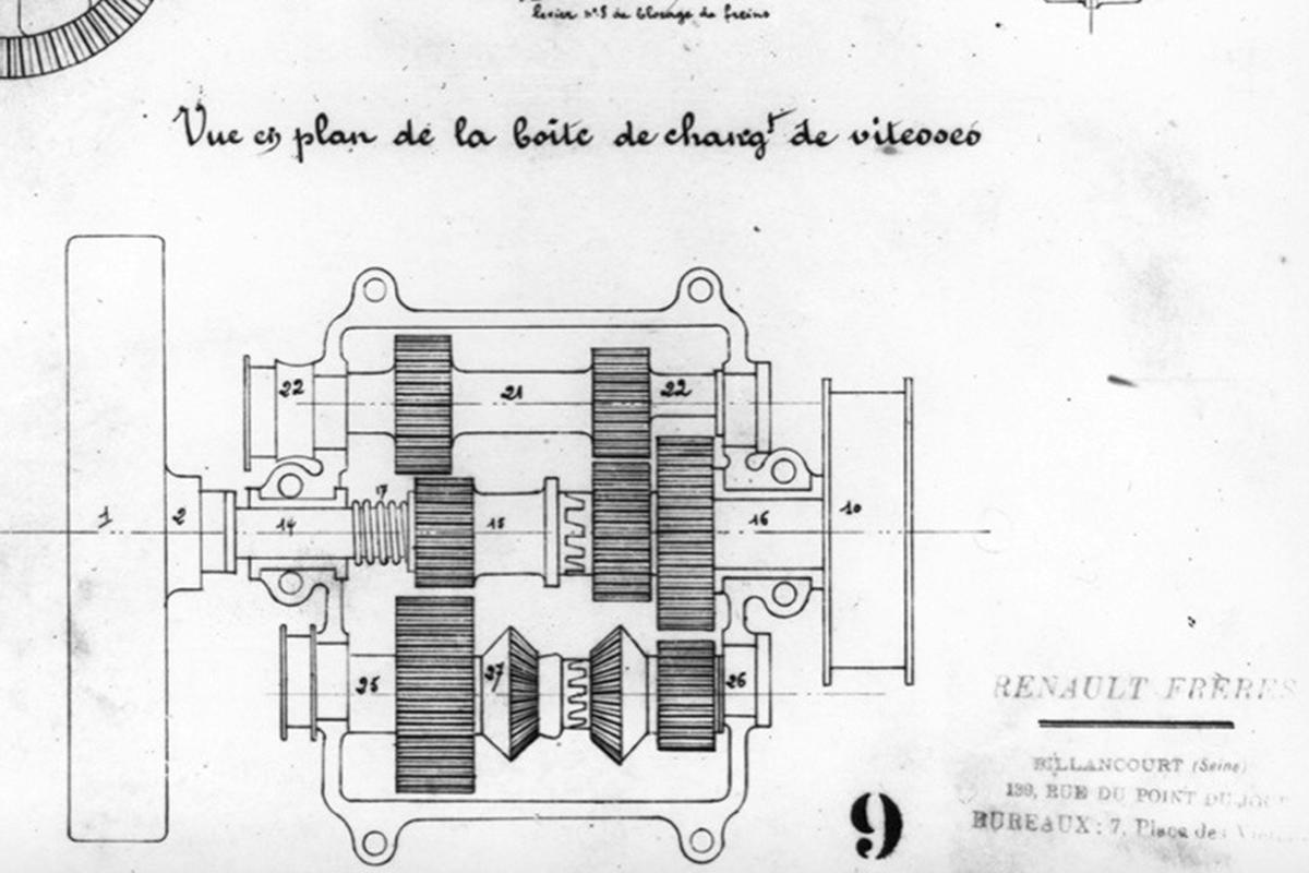 Схема работы коробки передач Луи Рено