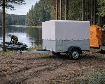 Прицеп для автомобиля Викинг 1322 борт 370мм с тентом с каркасом 700мм Арт. 1322.2.2 - фото 3