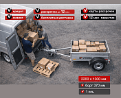 Прицеп для автомобиля Викинг 1322 борт 370мм Арт. 1322.2, 2025 - фото 2